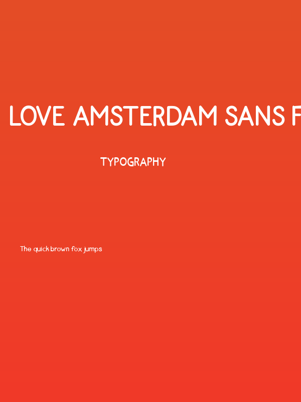 Love Amsterdam Sans Filled Regular Poster