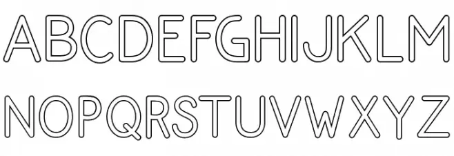 Love Amsterdam Sans Outline Regular फ़ॉन्ट अपरकेस