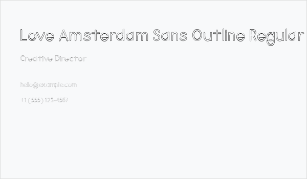 Love Amsterdam Sans Outline Regular Business Card