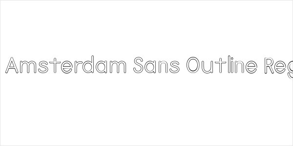 Love Amsterdam Sans Outline Regular Logo