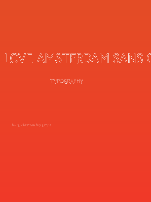 Love Amsterdam Sans Outline Regular Poster