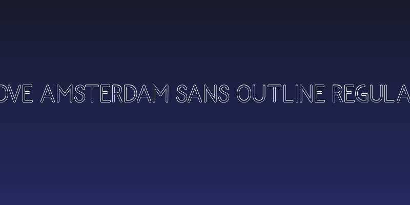 Love Amsterdam Sans Outline Regular Social Header