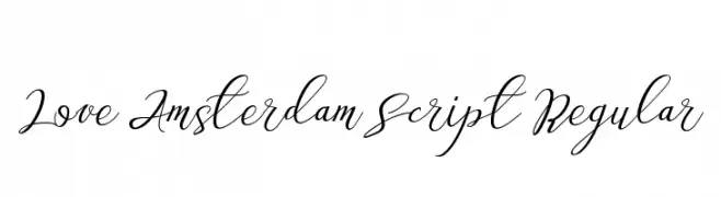 Love Amsterdam Script Regular  नि: शुल्क फ़ॉन्ट्स डाउनलोड