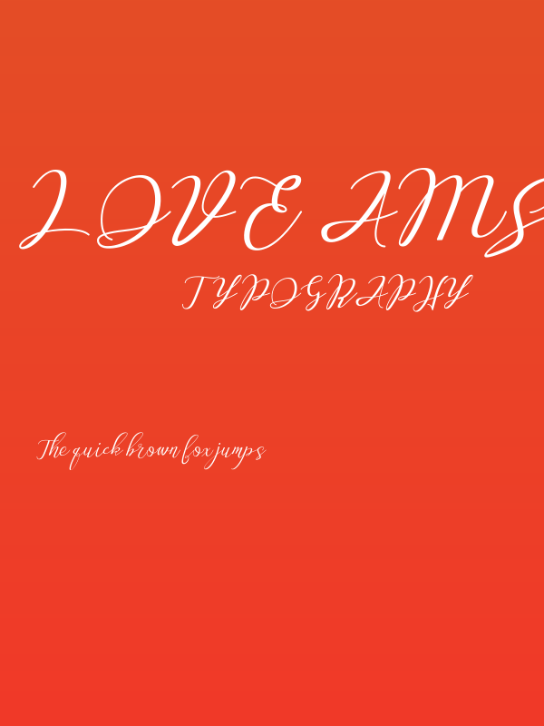 Love Amsterdam Script Regular Poster