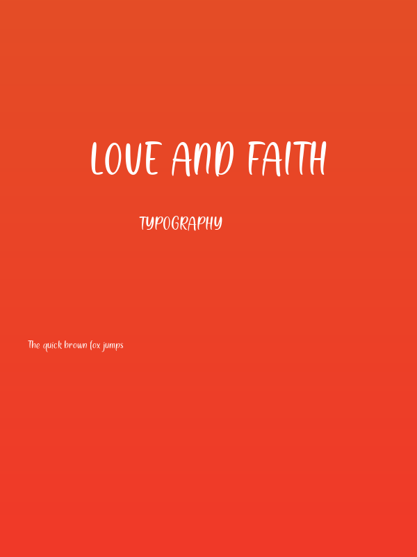 Love And Faith Poster