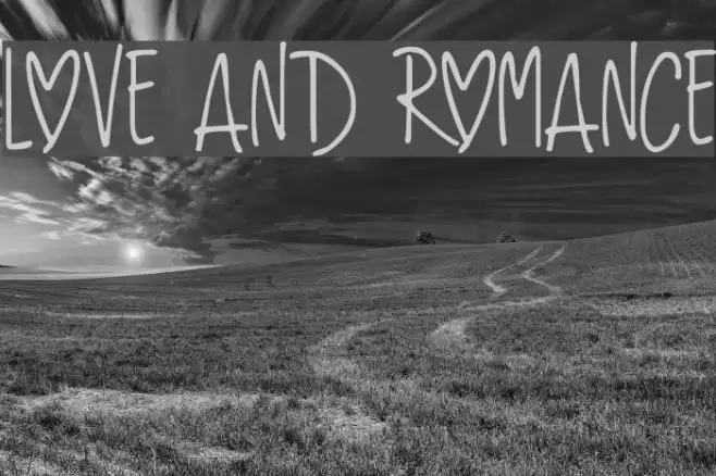 Love And Romance Font examples