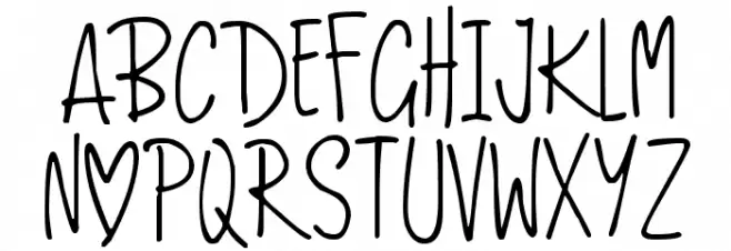 Love And Romance خط أحرف صغيرة