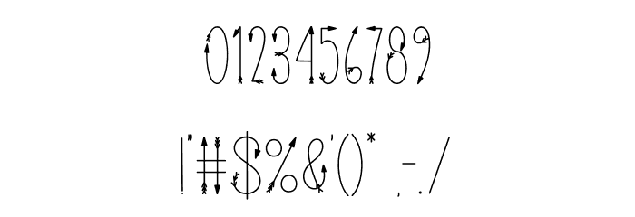 Love Arrow Font OTHER CHARS