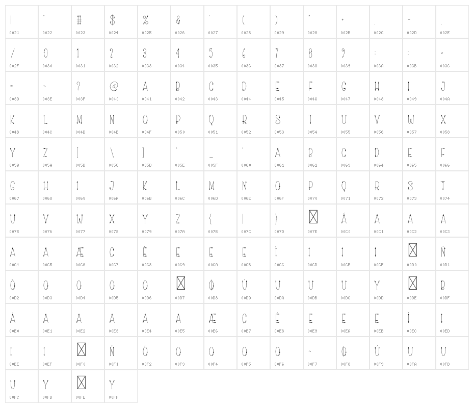 Love Arrow Character Map
