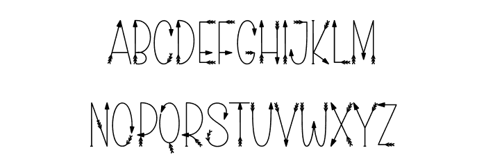 Love Arrow Font LOWERCASE
