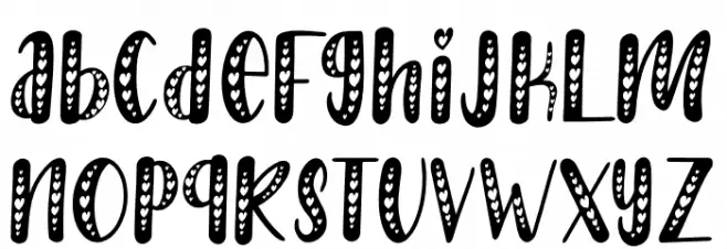 Love Babe4 Caratteri MINUSCOLO