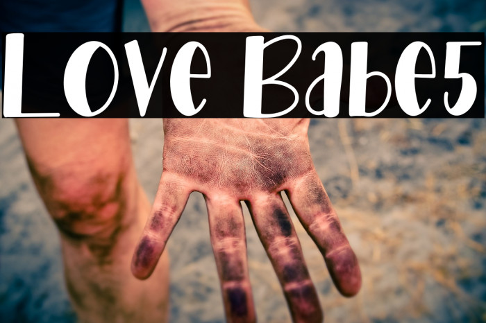 Love Babe5 Font examples