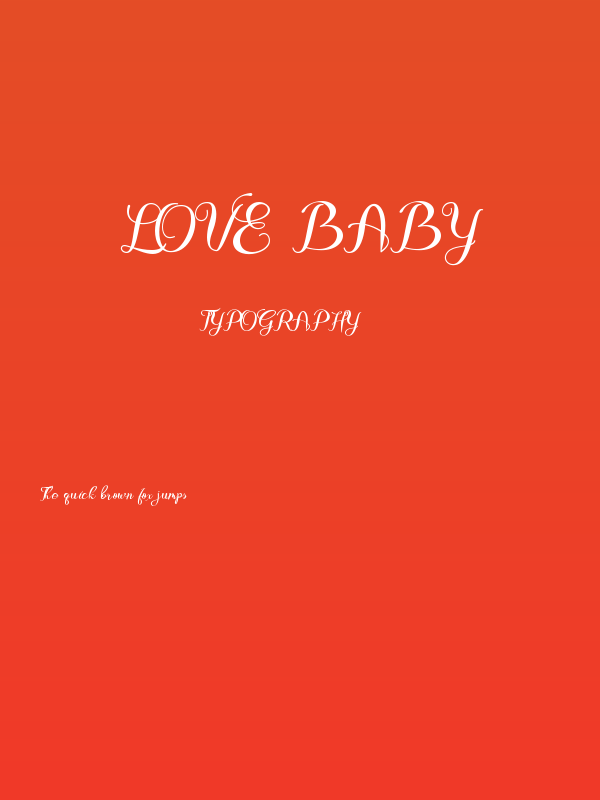 Love Baby Poster