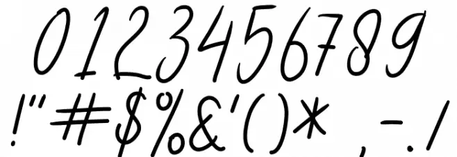 Love Believing Font OTHER CHARS