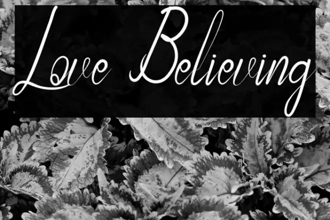 Love Believing Font examples