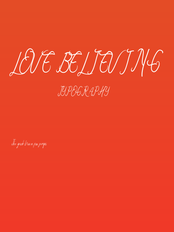 Love Believing Poster