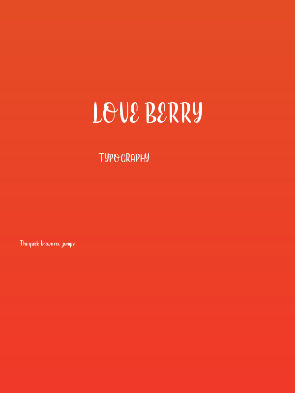 Love Berry Poster