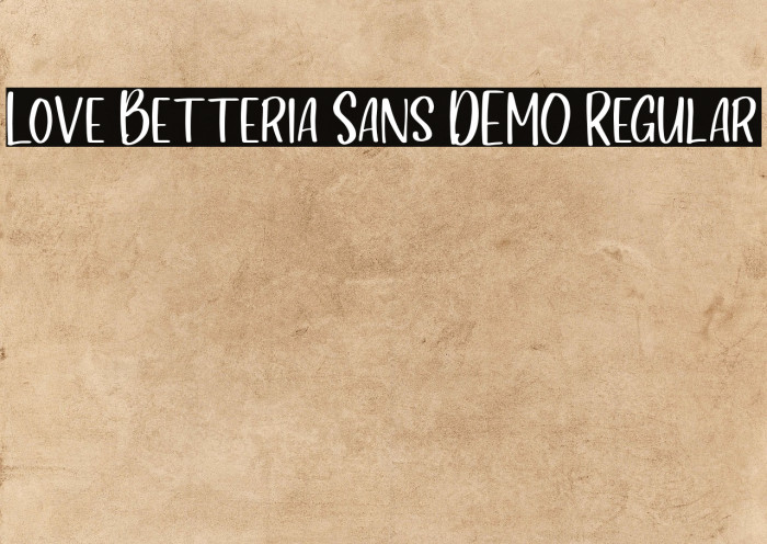 Love Betteria Sans DEMO Regular Example 2
