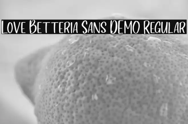 Love Betteria Sans DEMO Regular Example 3