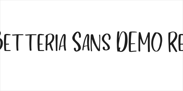 Love Betteria Sans DEMO Regular Logo