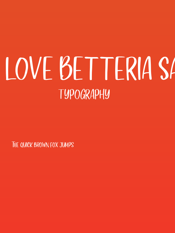 Love Betteria Sans DEMO Regular Poster