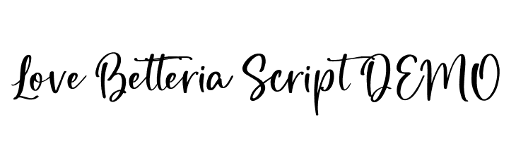 Love Betteria Script DEMO  لخطوط تنزيل