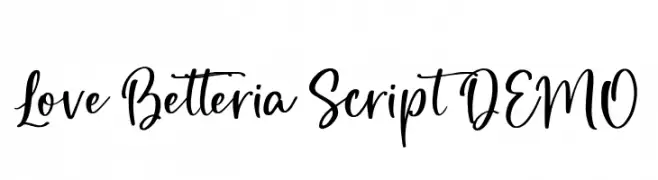 Love Betteria Script DEMO  les polices de caractères gratuit tlcharger