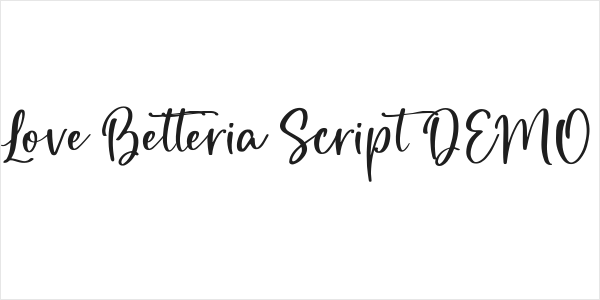 Love Betteria Script DEMO Logo