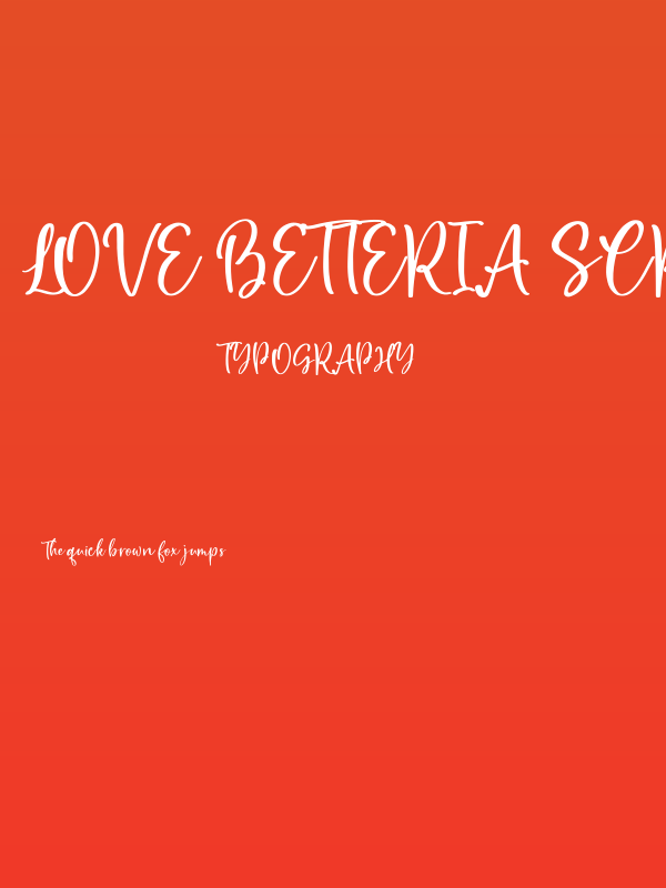 Love Betteria Script DEMO Poster
