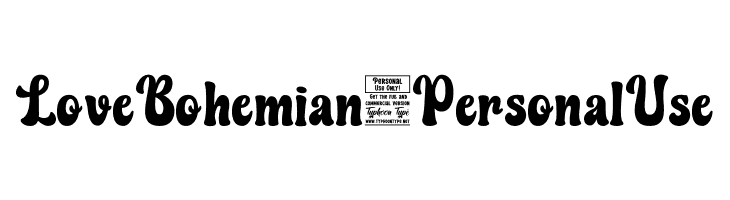 Love Bohemian - Personal Use  नि: शुल्क फ़ॉन्ट्स डाउनलोड