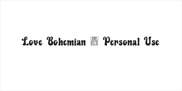 Love Bohemian - Personal Use Logo