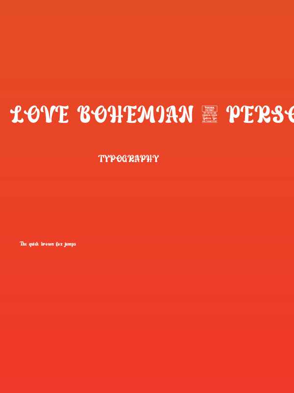 Love Bohemian - Personal Use Poster