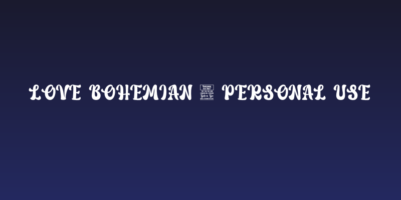 Love Bohemian - Personal Use Social Header