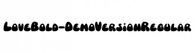 Love Bold - Demo Version Regular  font caratteri gratis