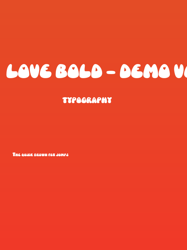 Love Bold - Demo Version Regular Poster
