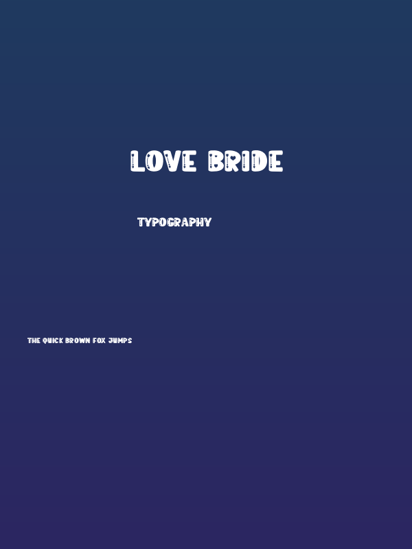 Love Bride Poster
