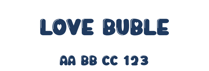 Love Buble Font Preview