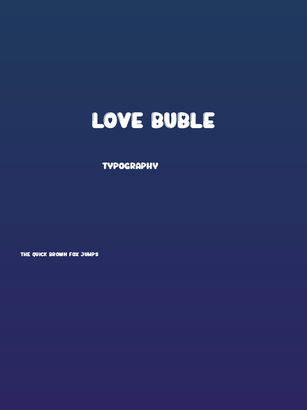 Love Buble Poster