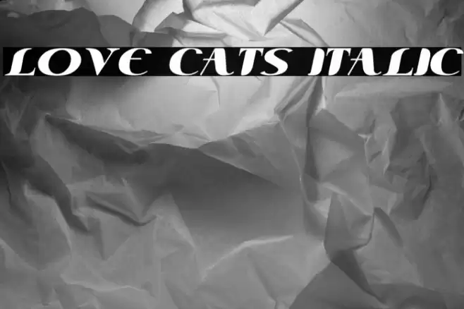 Love Cats Italic Font examples