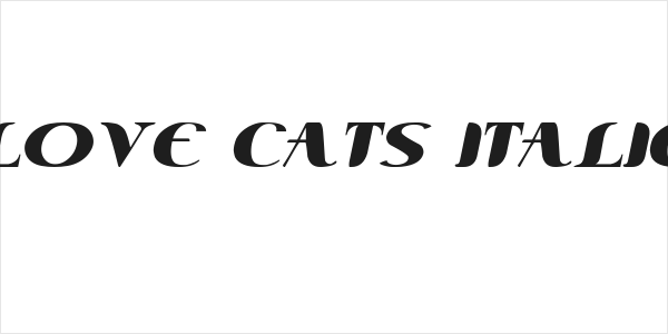 Love Cats Italic Logo