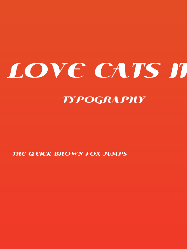Love Cats Italic Poster