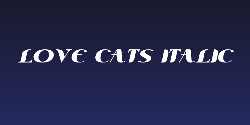 Love Cats Italic Social Header