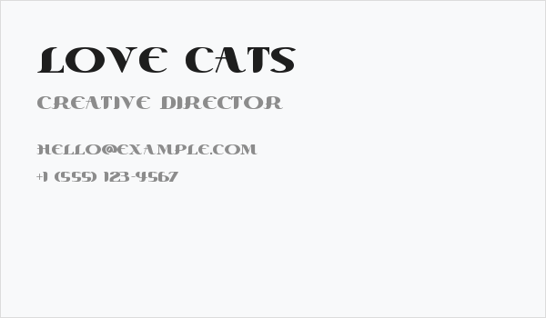 Love Cats Business Card