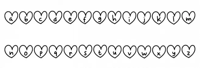 Love Cha Regular خط أحرف صغيرة