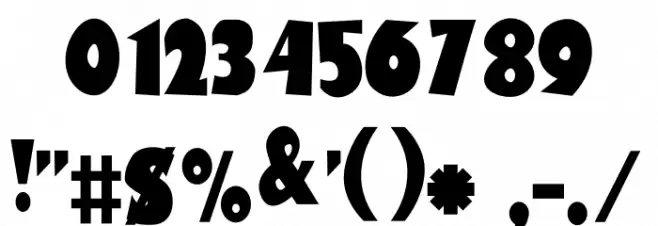 Love Comic フォント その他の文字