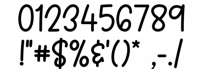 Love Cookies Font OTHER CHARS