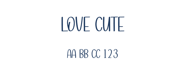 Love Cute Font Preview