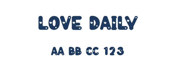 Love Daily Font Preview