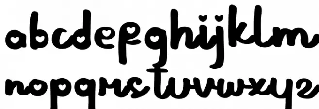 Love Drama Schriftart Kleinbuchstaben