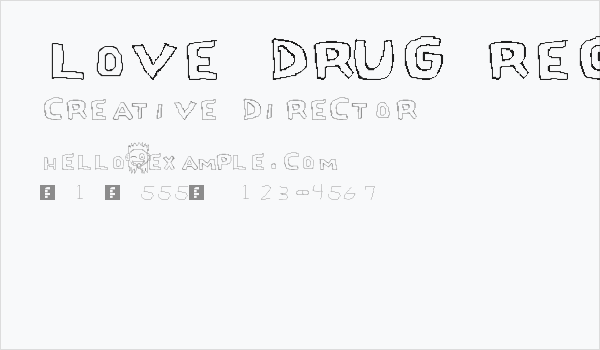 Love Drug Regular Business Card
